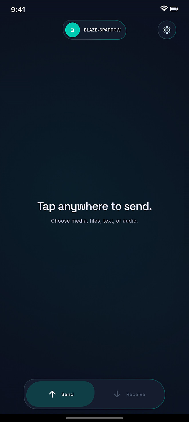 TranSend on Android, ready to send